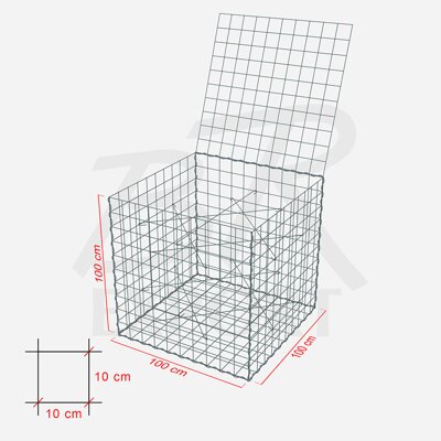 Gabionový koš 100 x 100 x 100 cm 